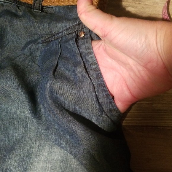 Vero moda cropped jean with belt dark wash - Picture 6 of 8